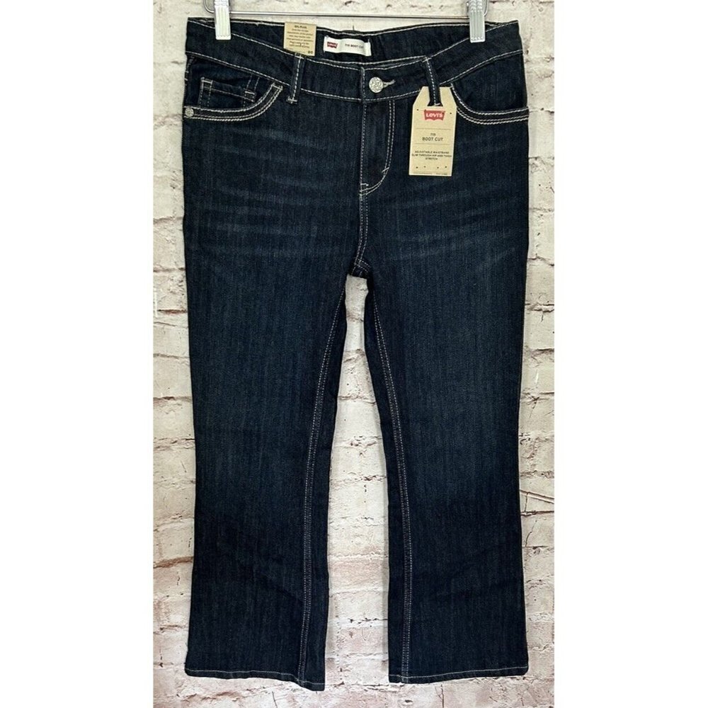 Levi's 715 Jeans Dark Wash 10.5 PLUS Rodeo Barrel Racing Bootcut Flap Pocket